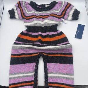 HABITUAL Kids Baby Striped Wool blend Sweater Coverall Size 18 Months Jumpsuit
